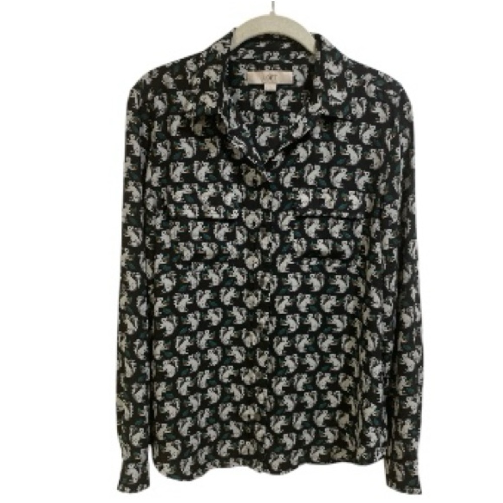 Loft Squirrel Pattern Top Size Small - image 6